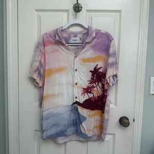 Goodfellow & Co Vibrant Purple and Pink Casual Button Down